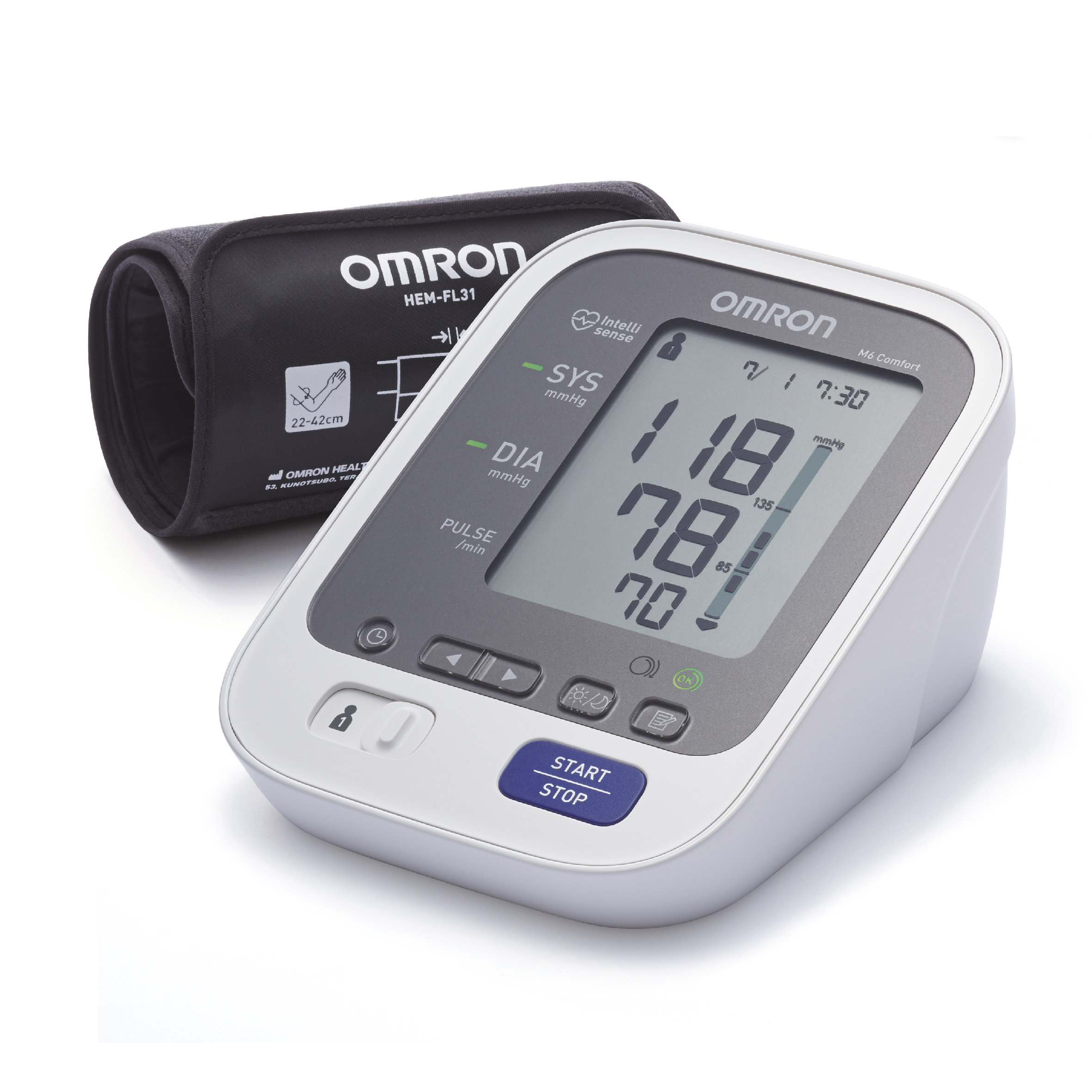 Omron M4 HEM-7155T-EBK Plus Upper Arm Blood Pressure Monitor with